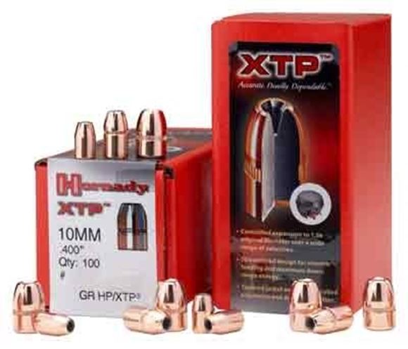 Picture of Hornady 40040 Traditional Pistol Bullets 10mm .400 180Gr HP XTP 100Rnd