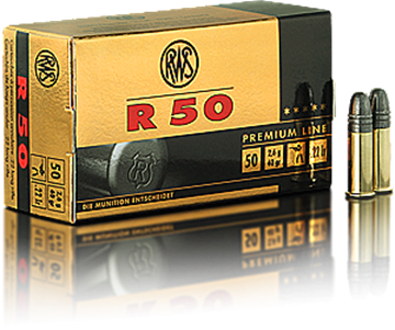 Picture of RWS Rottweil Premium Line Sports Rimfire Ammo - R 50, 22 LR, 40Gr (2.675g), LRN, 50rds