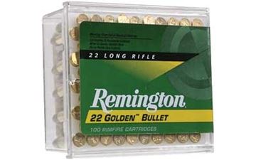 Picture of Remington 21276 Golden Bullet Rifle Ammo 22 LR, PLRN, 40 Grains, 1255 fps, 100 Rounds, Boxed