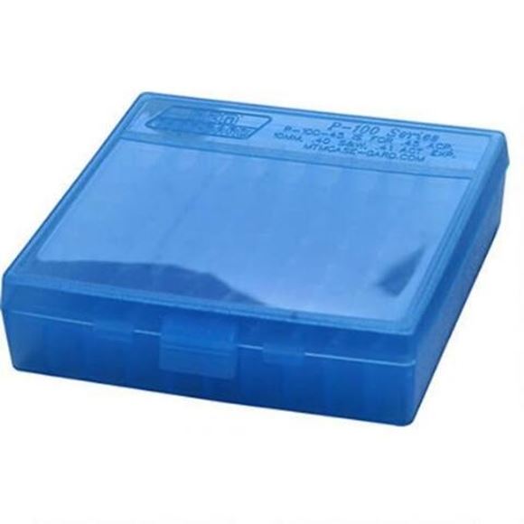 Picture of MTM Case-Gard Handgun Ammo Box, P-100 Series - P-100-45, 100rds, Clear Blue