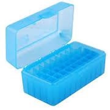 Picture of MTM Case-Gard R-50 Series Rifle Ammo Box - RMLD-50, 50rds, Clear Blue