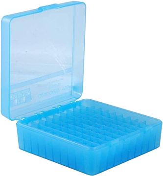 Picture of MTM Case-Gard Handgun Ammo Box, P-100 Series - P-100-3, 100rds, Clear Blue