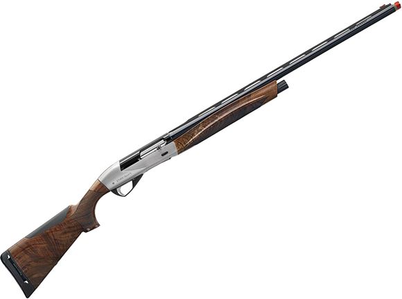 Picture of Benelli ETHOS Sporting Semi-Auto Shotgun - 12Ga, 3", 30", Ported, Blued, Engraved Nickel-Plated Receiver, AA-Grade Satin Walnut Stock, 4rds, Red-Bar Front & Metal Mid Bead Sights, Extended Crio Chokes (C,IC,M,IM,F)