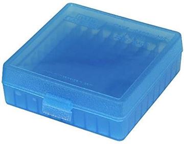 Picture of MTM Case-Gard Handgun Ammo Box, P-100 Series - P100-22, 100rds, Clear Blue