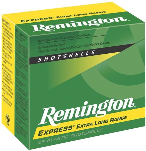 Picture of Remington Express Extra Long Range Load Shotgun Ammo - 12Ga, 2-3/4", 3-3/4 DE, 1-1/4oz, #6, 25rds Box, 1330fps