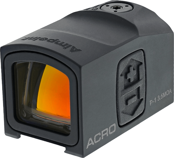 Picture of Aimpoint Red Dot Sights - Aimpoint ACRO P-1, 3.5 MOA, NVD Compatible, Waterproof 25m (82ft),  Reqires Acro mounting Plate Sold Separately, Black, CR 1225 Battery