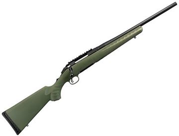 Picture of Ruger American Predator Bolt Action Rifle - 308 Win, 18", Matte Black, Alloy Steel, Moss Green Composite Stock, 4rds