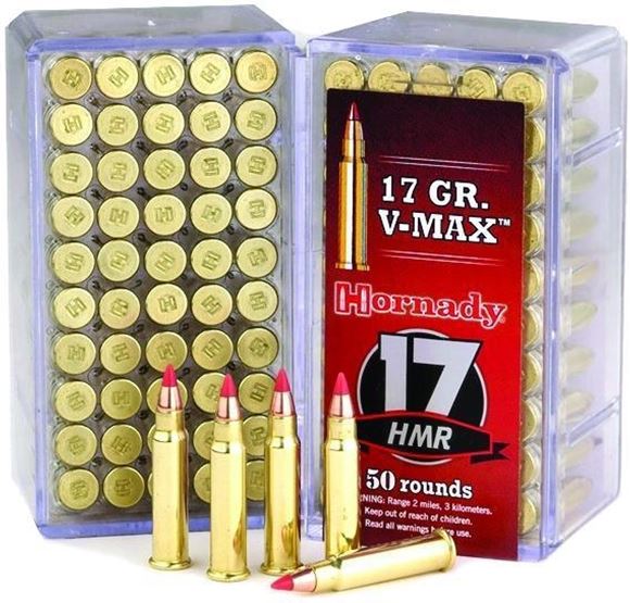 Picture of Hornady Varmint Express Rimfire Ammo - 17 HMR, 17Gr, V-MAX, 50rds Box