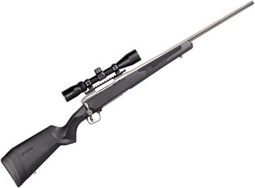 Picture of Savage Arms Model 110 Apex Storm XP Bolt Action Rifle - 6.5 Creedmoor, 24", Stainless, Black Synthetic Stock, Adjustable LOP, 4rds, With Vortex Crossfire II 3-9x40mm Scope, AccuTrigger