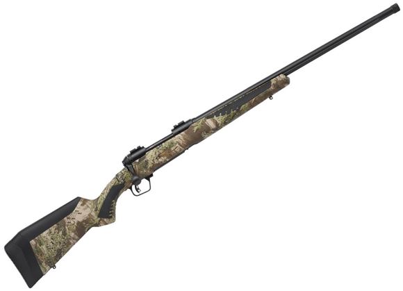 Picture of Savage 57000 110 Predator Bolt Action Rifle, 22-250, Blued 24"Bbl Rt Max1Camo Accustock W/Accufit, Thread Hvy Bbl, Accutrigger, Dbm