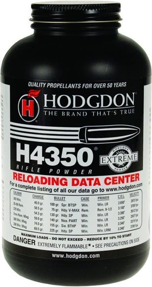 Picture of Hodgdon Smokeless Extreme Rifle Powder - H4350, 1 lb