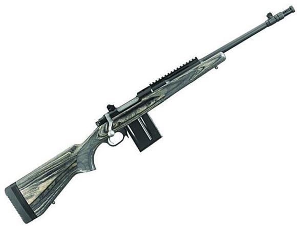 Picture of Ruger Gunsite Scout Bolt Action Rifle - 308 Win, 16.1", Threaded w/Flash Suppressor, Matte Black, Black Laminate Stock w/ Gunsite Logo, 10rds, Post Front & Adjustable Rear Sights