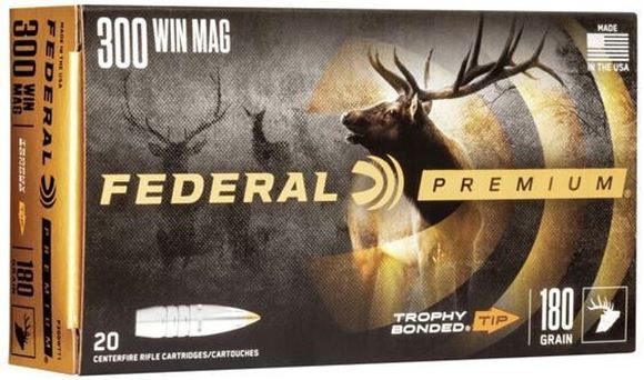 Picture of Federal Premium Vital-Shok Rifle Ammo - 300 Win Mag, 180Gr, Trophy Bonded Tip, 20rds Box