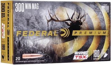 Picture of Federal P300WP Premium Barnes TSX Rifle Ammo, 300 Win Mag, 180 Grain 20 Rounds Per Box