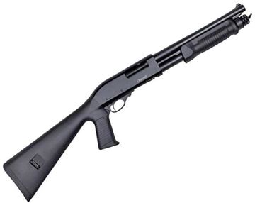 Picture of Akkar Churchill 612 Pump Action Shotgun - 12Ga, 3", 12", Matte Black, Pistol Grip Synthetic Stock, 4rds, Rifle Front Sight, Fixed Cylinder