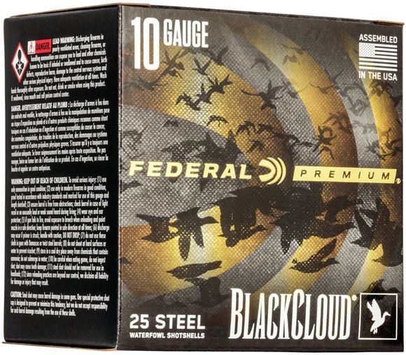 Picture of Federal PWBX107 BB Black Cloud Waterfowl Shotshell 10Ga 3-1/2" 1-5/8oz BB, 25 Rnd per Box