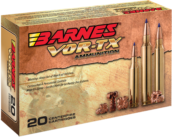 Picture of Barnes 21561 VOR-TX Rifle Ammo 7MM-08 REM, TTSX BT, 120 Grains 3005 fps, 20, Boxed