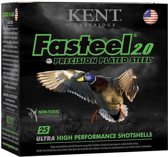 Picture of Kent Fasteel Precision 2.0 Steel Waterfowl Shotgun Ammo - 12Ga, 2-3/4", 1-1/16oz, #2, 250rds Case, 1550fps