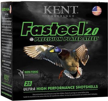 Picture of Kent Fasteel Precision 2.0 Steel Waterfowl Shotgun Ammo - 12Ga, 2-3/4", 1-1/16oz, #3, 25rds Box, 1550fps