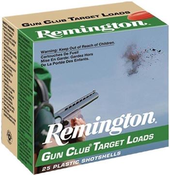 Picture of Remington Target Loads, Gun Club Target Loads Shotgun Ammo - 20Ga, 2-3/4", 2-1/2 DE, 7/8oz, #8, 25rds Box, 1200fps