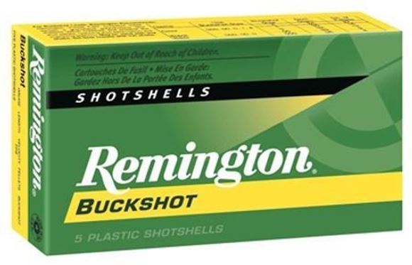 Picture of Remington Buckshot, Express Buckshot Shotgun Ammo - 12Ga, 2 3/4'', 3-3/4 DE, #00 Buck, 9 Pellets, Buffered, 5rds Box, 1325fps