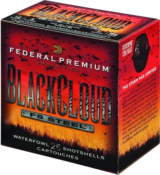 Picture of Federal Premium Black Cloud FS Steel Shotgun Ammo - 12Ga, 3", 1-1/4oz, #BB, 25rds Box, 1450fps, With Flitecontrol Flex Wad