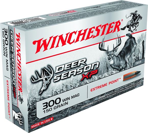 Picture of Winchester X300DS Deer Season XP Rifle Ammo 300 WIN, Extreme Point Polymer Tip, 150 Grains, 3260 fps, 20, Boxed