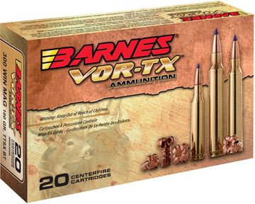 Picture of Barnes 21537 VOR-TX Rifle Ammo 300 WIN MAG, TTSX BT, 165 Grains, 3120 fps, 20, Boxed