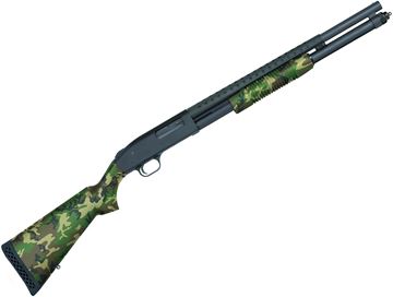 Picture of Mossberg 50710 590 Pump Action Shotgun, 12 Ga, 20 Bbl, US Woodland Camo, Heatshield, 8+1 Rnd BRS Exclusive