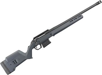 Picture of Ruger American Hunter Bolt Action Rifle - 6.5 Creedmoor, 20", Black, Muzzle Brake, Gray Magpul Adjustable Stock, 5+1 Rnd