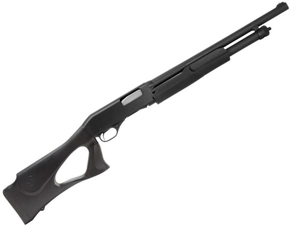 Picture of Savage 23246 320 Thumbhole Pump Shotgun, 12 Ga., 3", 18.5" Bbl Matte Black, Synthetic Stock, Bead Sight, 5+1 Rnd