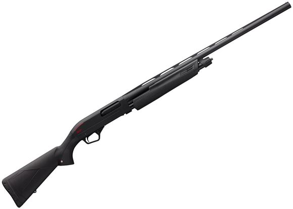 Picture of Winchester SXP Black Shadow Pump Action Shotgun - 12Ga, 3", 28", Chrome Plated Chamber & Bore, Vented Rib, Matte Black, Satin Black Composite Stock w/Textured Grip, 4rds, Brass Bead Front Sight, Invector-Plus Flush (F,M,IC)