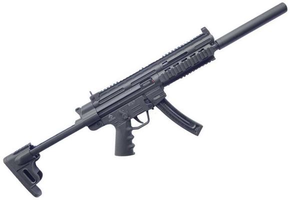 Picture of German Sport Guns (GSG) GSG-16 Rimfire Semi-Auto Rifle - 22 LR, 16.5", w/Barrel Shroud, Retractable Stock, Black