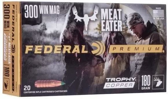 Picture of Federal Premium Vital-Shok Rifle Ammo - 300 Win Mag, 180Gr, Trophy Copper, 20rds Box