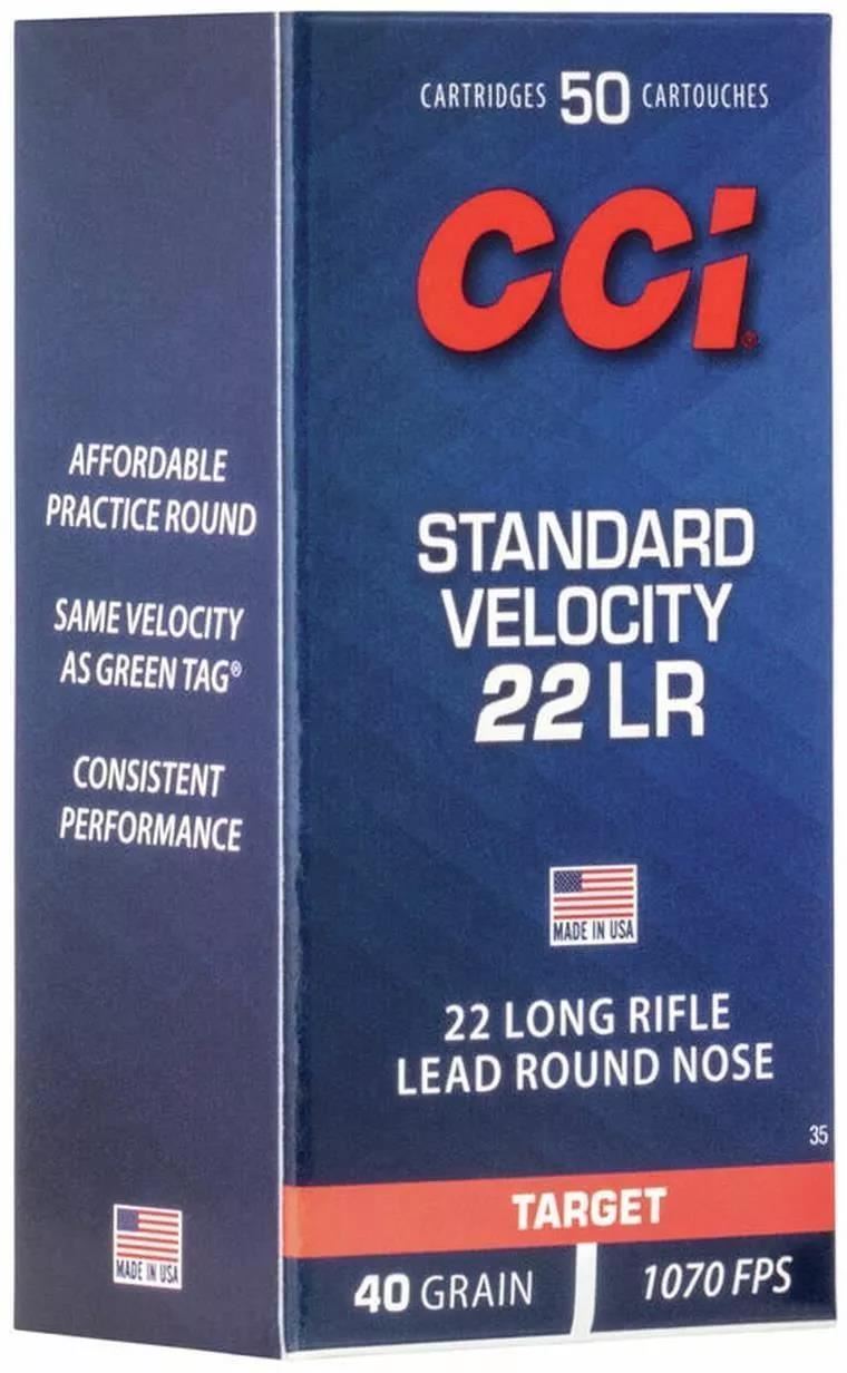 CCI Target/Plinking Rimfire Ammo - Standard Velocity, 22 LR, 40Gr, LRN ...