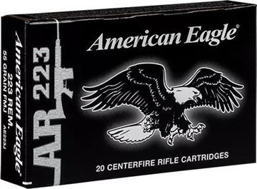 Picture of Federal American Eagle AR223 Rifle Ammo - 223 Rem, 55Gr, FMJ, 20rds Box