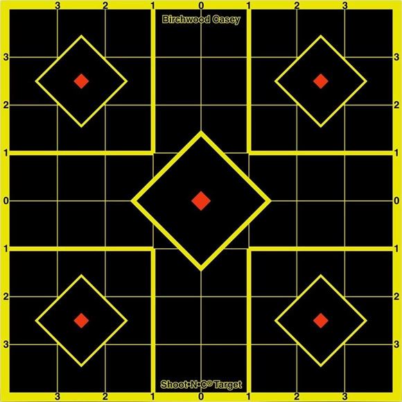 Picture of Birchwood Casey Targets, Shoot-N-C Targets - Shoot-N-C 8" Sight-In Target, 15 Targets, With 36 Repair Pasters