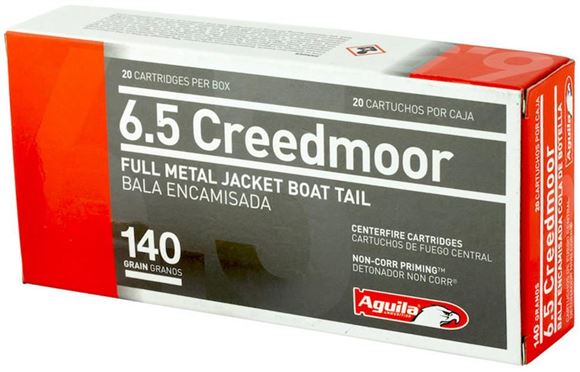 Picture of Aguila Rifle Ammo - 6.5 Creedmoor, 140gr, Full Metal Jacket Boat Tail, 20rds Box