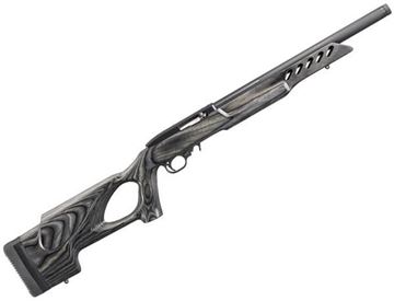 Picture of Ruger 10/22 Target Semi-Auto Rifle - 22 LR, 16.13", Matte Black, Black Laminate Thumbhole Stock, 10rds, BX Trigger, No Sights, Threaded Muzzle