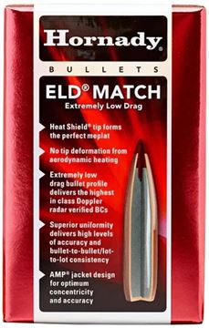 Picture of Hornady 30506 ELD Match Rifle Bullets, 30 CAL .308 168 Gr, 100 Box