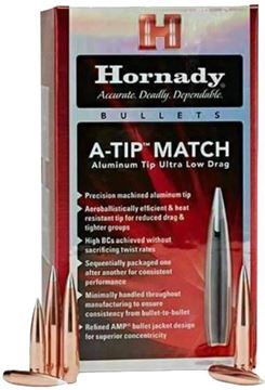 Picture of Hornady 30717 Match Rifle bullets 30 Cal, .308, 176 Gr A-Tip Match