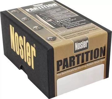 Picture of Nosler Bullets, Partition - 6.5mm Caliber (.264"), 125Gr, Spitzer, 50ct Box