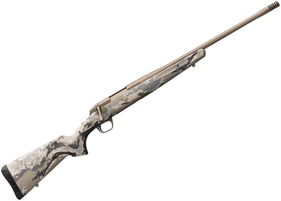 Picture of Browning X-Bolt Speed Suppressor Ready Bolt Action Rifle - 6.8 Western, 20", Fluted Sporter SR Contour, OVIX Camo Composite Stock, Smoked Bronze Cerakote,5/8"-24 threaded w/ Muzzle Brake, 3rds