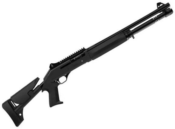 Picture of Canuck Elite Operator Semi Auto Shotgun - 12ga, 3", 18.5", Black, Black Synthetic Telescoping Stock & Spare Pistol Grip Fixed Stock, Ghost Ring Sights w/ 1913 Rail, 5x Mobil Chokes