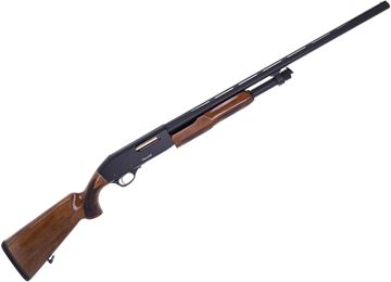 Picture of Akkar Churchill 620 Pump Action Shotgun - 20Ga, 3", 26", Vent Rib, Matte Black, Walnut Stock, 4rds, Bead Sight, Mobil Choke (F,IM,M,IC,C)