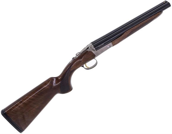 Picture of Churchill 520 Silver Side By Side Shotgun - 20ga, 3", 12.5", Oil Finish Walnut Pistol Grip Stock, Fixed Cyl