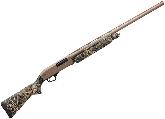 Picture of Winchester SXP Hybrid Hunter Realtree Max-7 Pump Action Shotgun - 12Ga, 3-1/2", 28", Vented Rib, Permacote FDE, Aluminum Alloy Receiver, Realtree Max-7 Camo Composite Stock, 4rds, TruGlo Fiber Optic Front Sight, Invector-Plus Flush (F,M,IC)