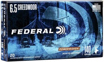 Picture of Federal 65CRDB Power-Shok Rifle Ammo 6.5 CREED, SP, 140 Grains 2750fps, 20, Boxed