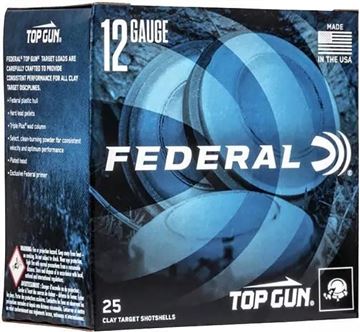 Picture of Federal TGL12 8 Top Gun Target Shotshell 12 GA, 2-3/4 in, No. 8 1-1/8oz, 2.72 Dr, 1145 fps, 25 Rnd per Box