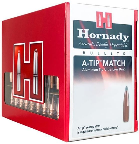 Picture of Hornady 28506 Match Rifle bullets 7mm, .284, 190 Gr A-Tip Match